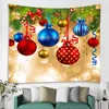 Tapisserier Jul Tapestry Snow Scene Warm Family Wall Hanging Backdrop Home Room Decoration Gift Happy Year 221006