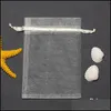 Present Wrap Gift Wrap 50pcs/Bag 7x9 CM Organza Bags Jewellery Small Puches Wedding Party Decoration Dabel Packaging 5ZWP001-501 Drop de DHVKU