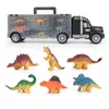 Onderwijs Plastic Toys Dinosaur met 6 Dinosaurs Truck Carrier Toy Collected Car Animals Vehicle