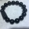 Strand Drop JoursNeige Black Natural Obsidian Stone Bracelets Round And Fret Bucket Bead For Men Women Energ Jewelry