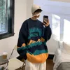 Maglione invernale da uomo Abbigliamento moda coreana Modello di montagna Streetwear Camicie lavorate a maglia a maniche lunghe da uomo larghe oversize