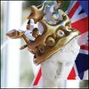 Party Hats Party Hats Wholesale-Novelty Inflatable Crown King Imperial Kids Adts Headwear Accessories Birthday Decorations1 Drop Deli Dh3Dm