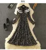 Casual Dresses Doll Collar Dress 2022 Spring Autumn Women's Clothing Style Chiffon Floral Fairy M219