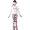 Broek sheecute wintermeisjes dikke warme broek kinderen dunne print bloemen leggings scw101 2201006