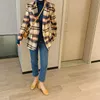 Dameswol Blends Vrouwen Plaid Wollen Blazers Tweed zware winterjassen Trench Coats Raincoats Overcoat Koreaanse Mode Kleding ZA OEM Pakken 221006