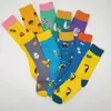 Chaussettes pour hommes 10 paires/pack mode drôle pour hommes femmes amusant fou coloré Cool nouveauté mignon Animal décontracté coton robe heureuse