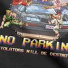 T-shirt da uomo Casual Street Fighter I trasgressori del parcheggio verranno distrutti T-shirt in cotone con colletto tondo per uomo Manica corta Taglie forti T221006