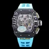 Superclone observa Wristwatch Designer de luxo Mecânica de homens assistir Richa Milles Brand Skeleton Dial Dial Automático Mechanical Mass Carber B KW5Y