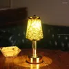 مصابيح طاولة مقطع مصباح مكتب LED مصباح USB شحن مرن الذهب البلورات المصباح حماية العين الإضاءة الإضاءة الداخلية الإضاءة الداخلية