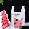 Gift Wrap 50 Pcs Cute Tote Plastic Shop Handles Convenience Storeb Cartoon With Gift Bag Bundle Retail Bags 210326 Drop Delivery 2021 Dh5Cx