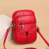 HBP Fashion Washed Soft Leather Bags Women's Bag 2023 New Lightweight Versatile One Shoulder Crossbody Bag Mini Mobile Baga