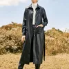 Women's Trench Coats Fashion Faux Pu Leather Women Coat Spring Autumn Female Long Windbreaker 2022 Casual Loose Sleeve Outerwear