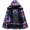 Garnitury narciarskie w stylu Kuitu termiczne dla chłopców dziewczęta kurtka Set Set Windproof Waterproof Snowboarding Children 220930