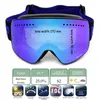 Outdoor Eyewear BOLLFO Brand Magnetic Ski Glasses Double Lens mountaineering glasses UV400 Antifog Goggles Men Women snowmobile spectacles 220930