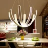 Подвесные лампы людца современные светодиодные светильники для столовой Heigh Потолки AC90-260V Алюминиевая лампа домашние осветительные светильники