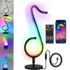 Lampes de table RVB Music Note Light Pour TV Moniteur De Bureau Ou Lampe Murale Avec Télécommande Bluetooth APP DC 5V