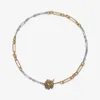 s925 Love Charm bracelets T buckle two-color necklace original fit Pandora jewelry women gift