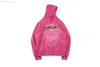 22SSSSSSS DESIGNER Kanyes Style Spider 5555555 Куртка для капюшона SPI5ER 555 Pink Fashion Streetwear Печатная мужская и женская пара для свитера с толчком