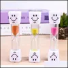 Nyhetsartiklar Nya artiklar 3 minuter Sandtimerklocka Smiling Face Hourglass Decorative Hushåll Kids Tandborstegåvor Jul eller DHPZ9