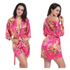 Kvinnors sömnkläder Kvinnor Floral Kimono Robe Satin Bridal Dressing Gown Bride Bridesmaid Robes Sleepwear T221006