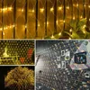 Strings 220V Waterproof Holiday Lighting LED Mesh String Lights For Fairy Christmas Tree Wedding Party Garden Home Outdoor Decoration