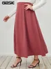 Plus size Dresses GIBSIE Plus Size Solid Elegant Swing Aline Skirt Women Spring Fall High Waist Street Office Lady Party Long Skirts 3xl 4xl 221006