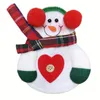 عيد الميلاد سانتا كلوز Knifes Forks حقيبة فضية حاملي الجيوب حقيبة الثلج ايلين XMAS الحزب الديكور RRE14718