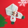 Рождественский подарок милый мультипликационный оленя кукла Дети Шарф Мягкий искусственный мех помп на шею