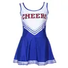 Women's Tracksuits Girl Cheerleader Uniform Come Hight School Pompoms Cosplay Fancy Party Dress Carnival Halloween T220909