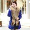 Women's Fur Wave Cut Natural Coats Outerwear Women Large Whole Skin Raccoon Dog Collar Fashion Jackets 2022 Autumn Winter