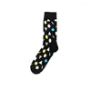 Men's Socks European Version Plus Size 41-46 Trendy Men Casual Polka Dot Medium Tube Wholesale