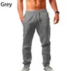 Men's Pants M-3XL Men Trousers Cotton Elastic Linen Fashion Hot Casual NEW G220929