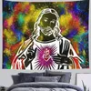 Tapissries ffo Jesus Christ Tapestry Wall Hanging Art Estetic Hippie Home Decor Psychedelic Mandala Boho ation 221006