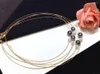 Hängen D509 Pearl Necklace Fine Jewelry Solid 18K Gold Round 6.5-7mm 9-10mm Nature Ocean Sea Water Tahiti och Akoya Pearls Halsband