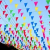 Bannerflaggor Färgglada 100m triangelflagga Pennant Bunting String Garland Festival Party Holiday Home Garden Decoration 220930