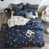 Set di biancheria da letto Set classico 5 dimensioni Stripe Heart Biancheria da letto nera 4 pezzi / set Copripiumino Lenzuolo pastorale Lato AB 2022