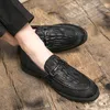 Carved Crocodile Brogue Leather Oxford Shoes Tassel Pointed Toe One Stirrup Men's Fashion Formal Casual Shoes Business Shoes Multi Size