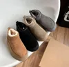 Hiver Ultra Mini Platform Boot Designer Designer Snow Fur Boot Brown Australia Australie Bottises chaudes pour la femme Real Leather EU35-44