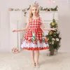 Girl Dresses Christmas Party Dress For Girls Cute Santa Claus Snowman Princess Kids Carnival Costume Children Clothing 4 6 8 10 Yrs