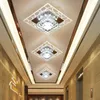 Strisce LED 5W Lampada da soffitto per corridoio con faretto in cristallo di forma quadrata ad alta luminosità