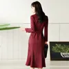 Work Dresses Vintage Occupation Lady Elegant Blazer Collar Dress Women Fashion Double Breasted Spring Business Mermaid Dress With Belt 221006