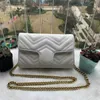 Marmont Cross Body Swork Классическая дизайнерская сумочка женская мессенджера мода Love v Wave Phouse Bag Сумки для цепи Crossbody с подарочной сумкой