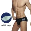 Men's Swimwear Simple Triangle Bikini Sexy Close Black And White Briefs Swimsuit New Racing Swimming trunks J220913