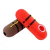 Latest Colorful Silicone Sausage Style Pipes Dry Herb Tobacco Glass Filter Bowl Handpipes Smoking Cigarette Holder Tube Portable DHL