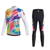 T￤vlingssatser Autumn Women's Cycling Jersey Set 2022 MTB Bike Dress Sport Sport Sport Bicycle Clothes Maillot Wear Triathlon Clothing Uniform Bib