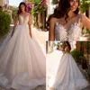 Modest beach Boho A Line wedding Dresses 2023 Lace O Neck Sleeveless Country Long Tulle plus size Bridal Gowns robes de mariee BC14512 GB1006