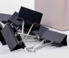1200 PCS Masa Aksesuarları Ofis Dosyaları Belgeler Metal Siyah Bağlayıcı Klipsleri 25mm Genişlik