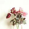 Fiori decorativi 2 teste Fiore artificiale Piccolo Lihua Ramo falso Rosso Rosa Viola Ins Vento Decorazione domestica floreale