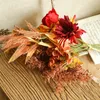 Decoratieve bloemen Autumn kunstmatige bloem Bunch False Rose Dandelion Hybride Hoge kwaliteit Gerbera Daisy Family Wedding Decoratie