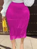 Plus size jurken Plus size rokken voor vrouwen hoge taille zwarte kwast rok groen femme jupes 3xl avondcocktail party slijtage groothandel 221006